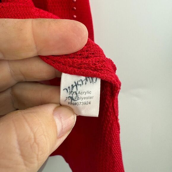 Ming Wang Tunic Top Blouse Size Large Poncho Sleeve Studded Lagenlook Boxy - Picture 9 of 11